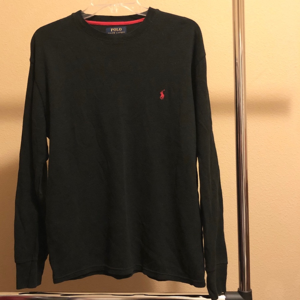 ❤️SOLD❤️Mens Polo Ralph Lauren Knit Black Thermal